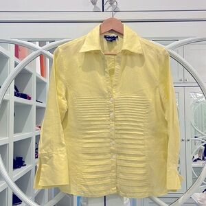 100% Linen Yellow Shirt